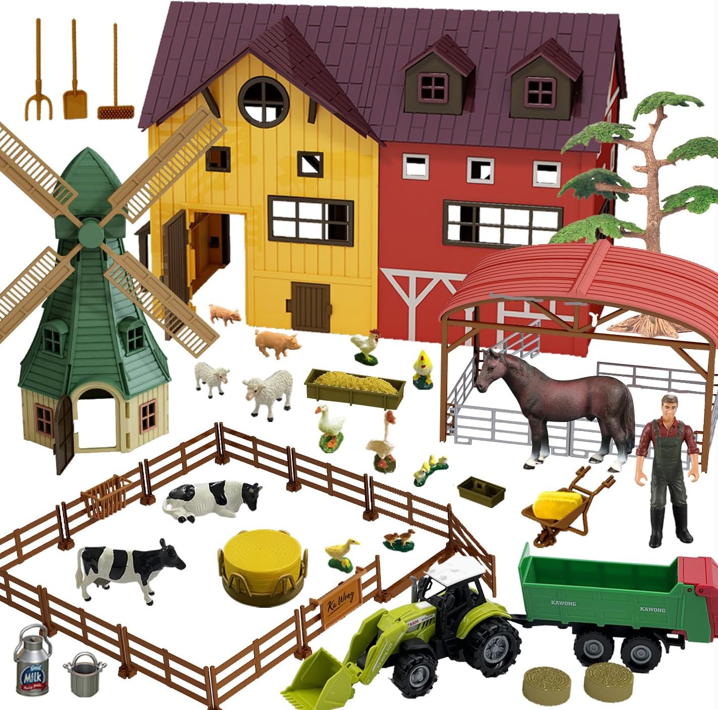 Farm Animals Figurines Toy Set - 140 pcs for Endless Fun