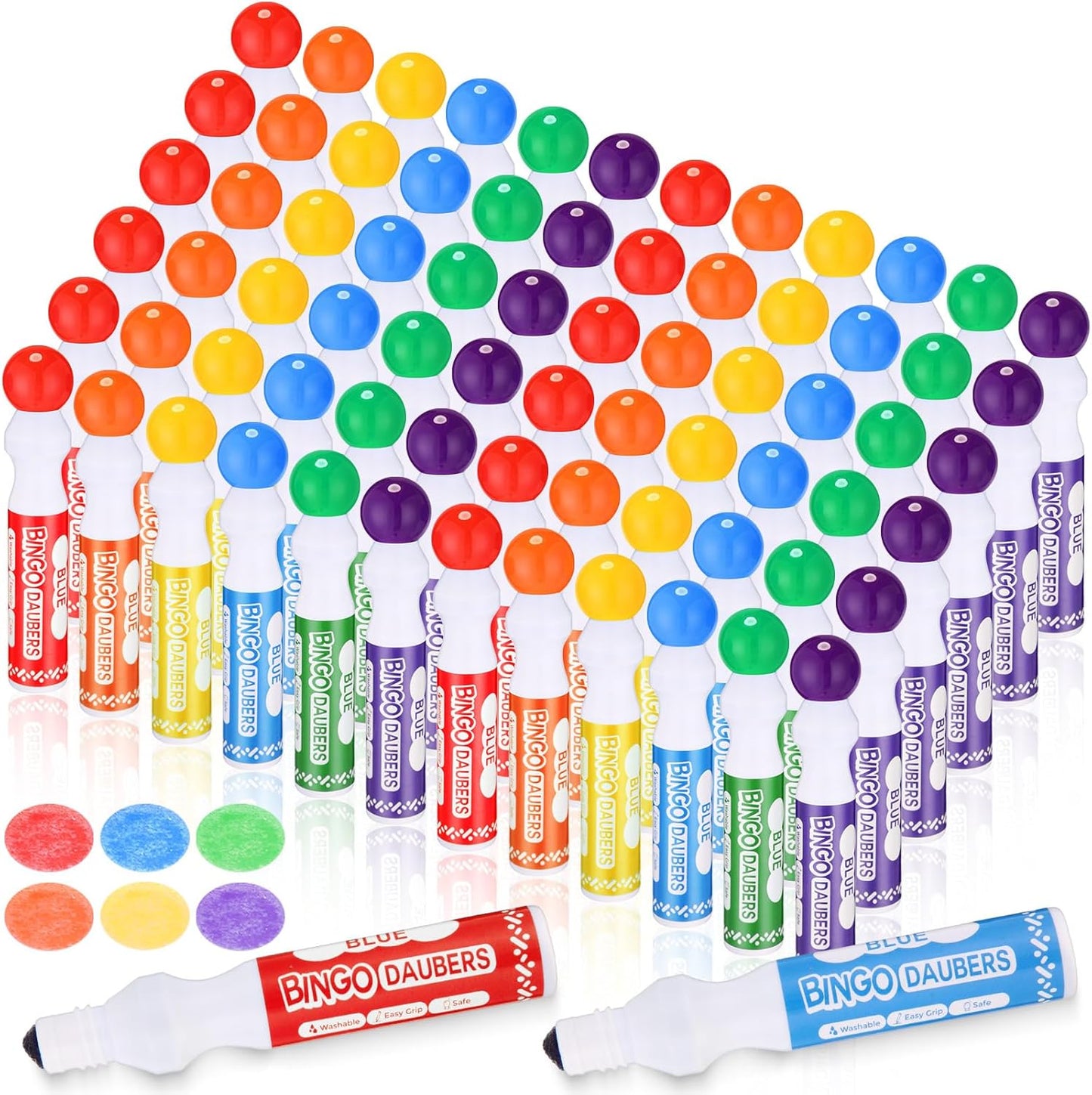 72 Pack Mixed Colors Bingo Daubers for Art and Crafts Fun