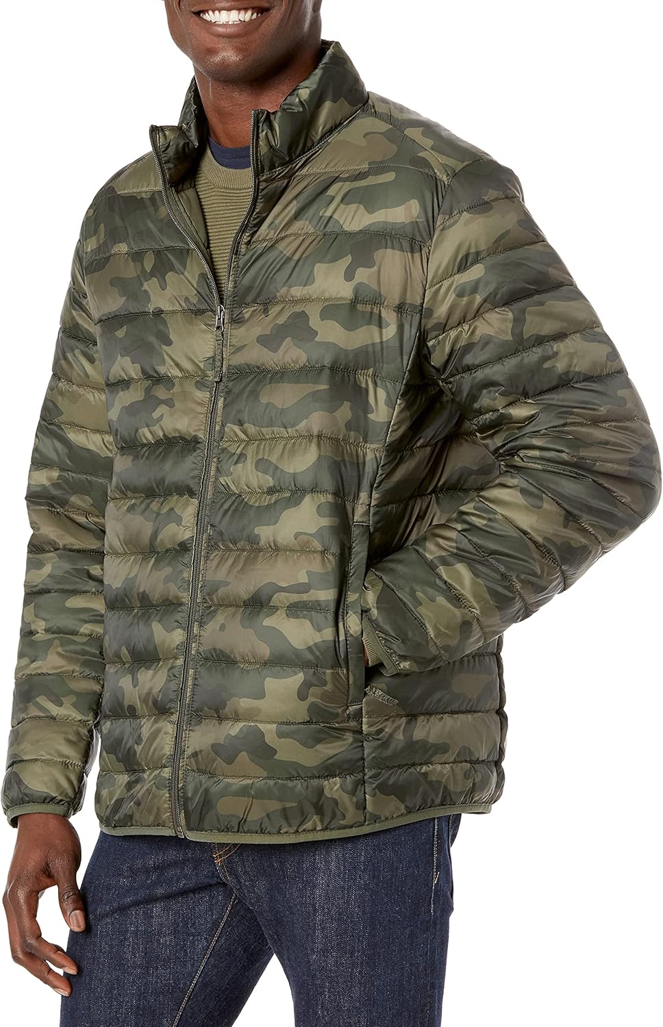 Packable Lightweight Water-Resistant Puffer Jacket for Men