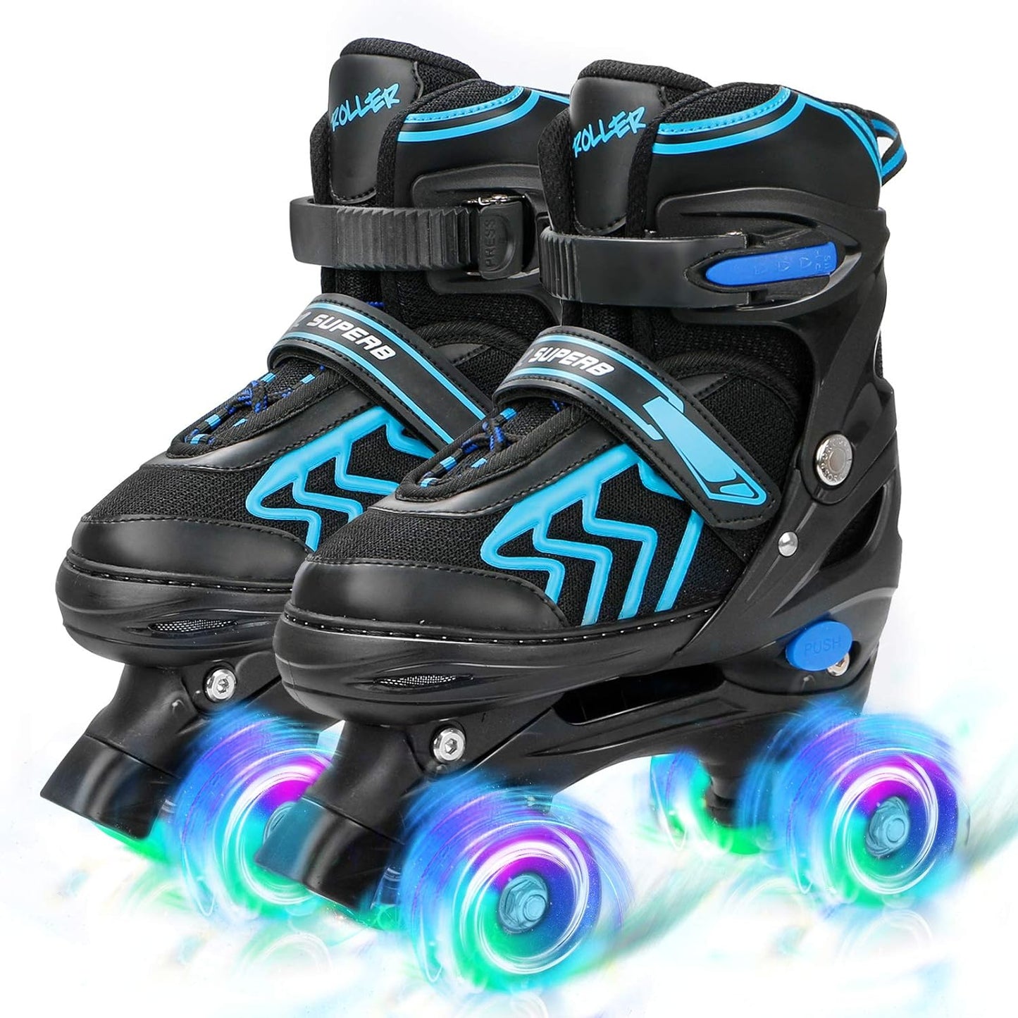 Adjustable Toddler Kids Roller Skates with Light Up Wheels