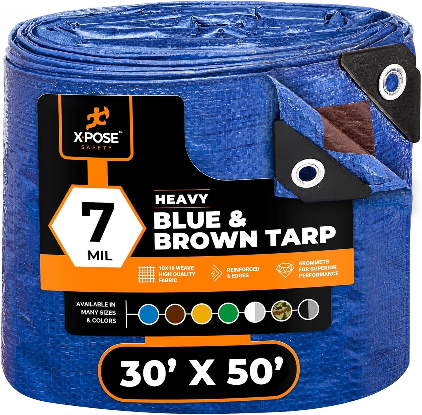 Xpose Safety 30 x 50 Heavy Blue/Brown Waterproof Tarp Review