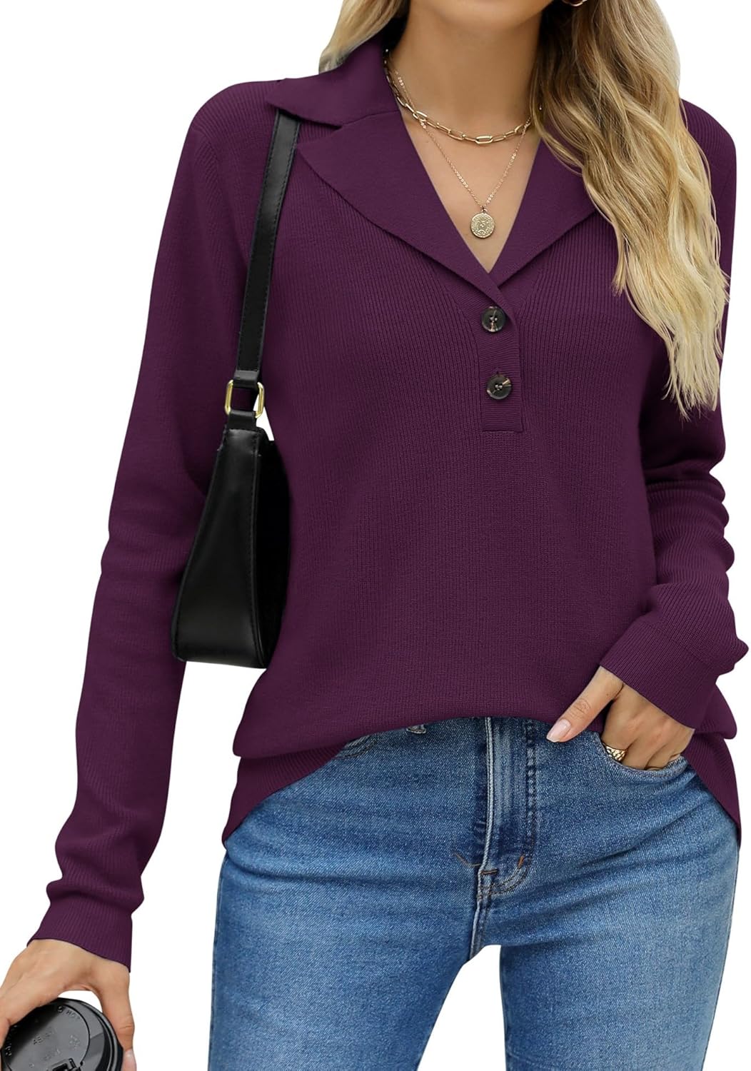 LOMON Sweaters for Women: Stylish V-Neck Pullover for All Occasions