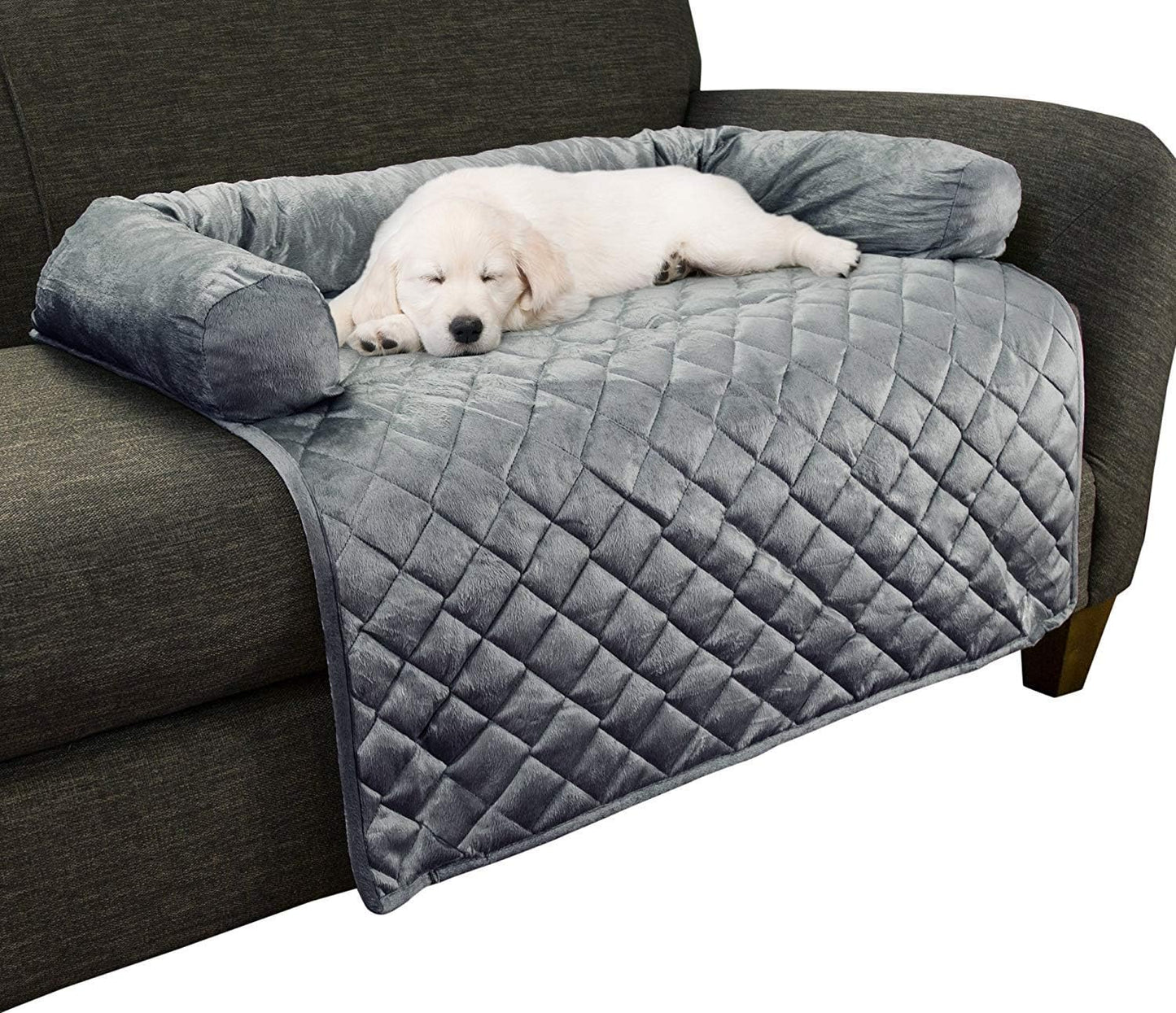 Couch Cover for Dogs - Stylish Pet Protector with Bolster