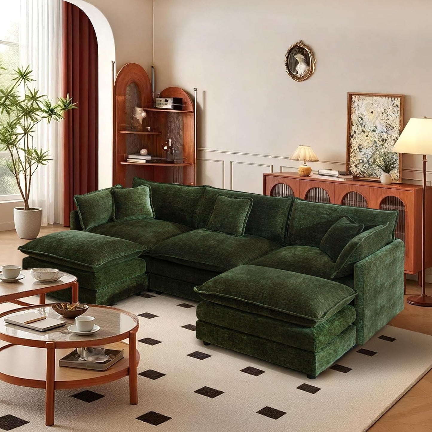 SoarFlash Chenille Sectional Sofa: Comfy L Shaped Modular Couch