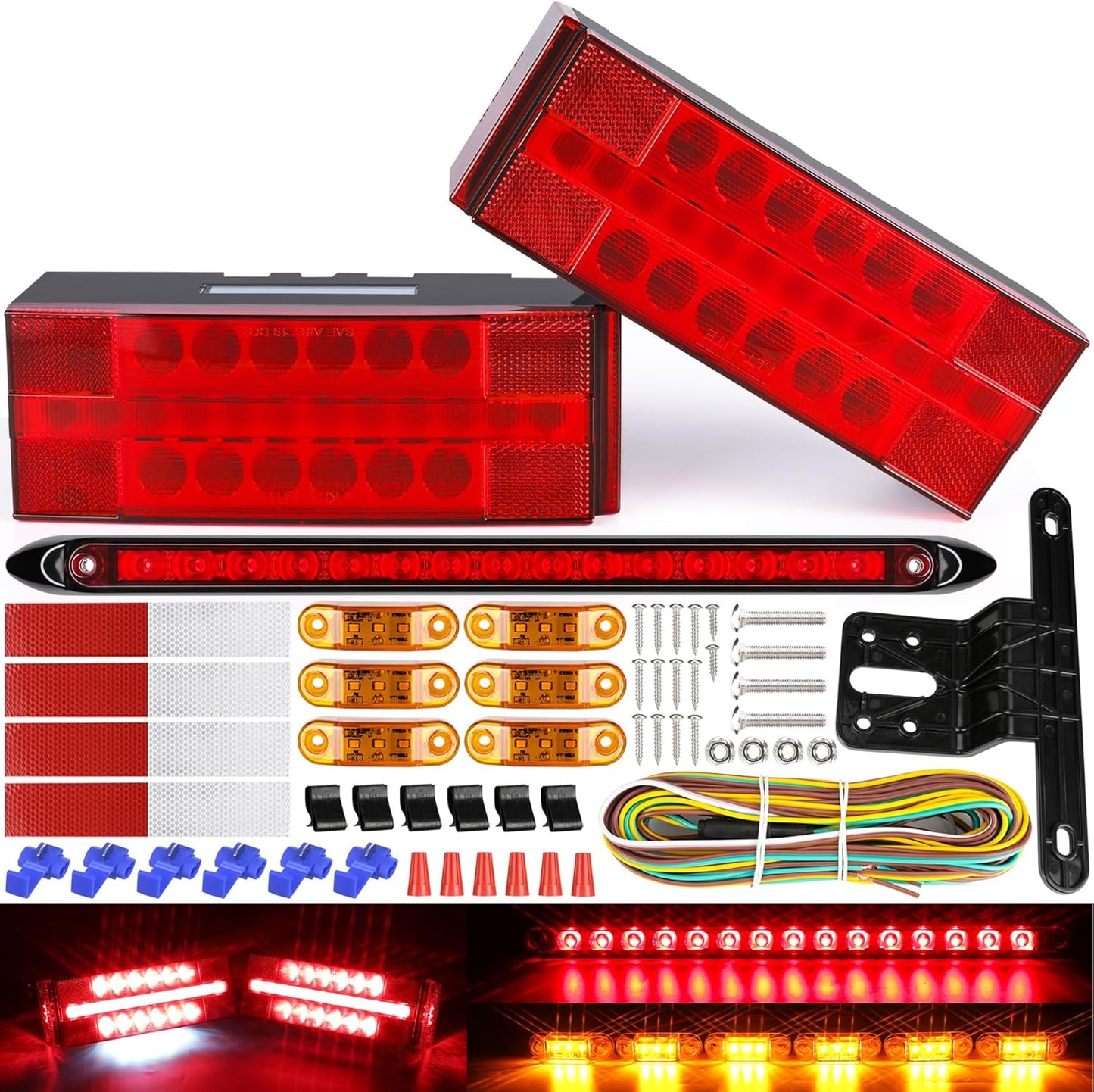 Boat LED Trailer Lights Kit for Safe Towing and Visibility