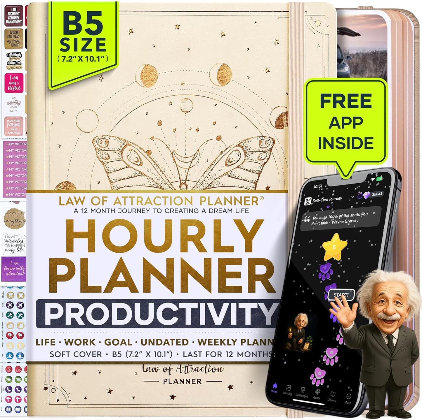 Law of Attraction Planner for Goal Setting & Productivity Boost