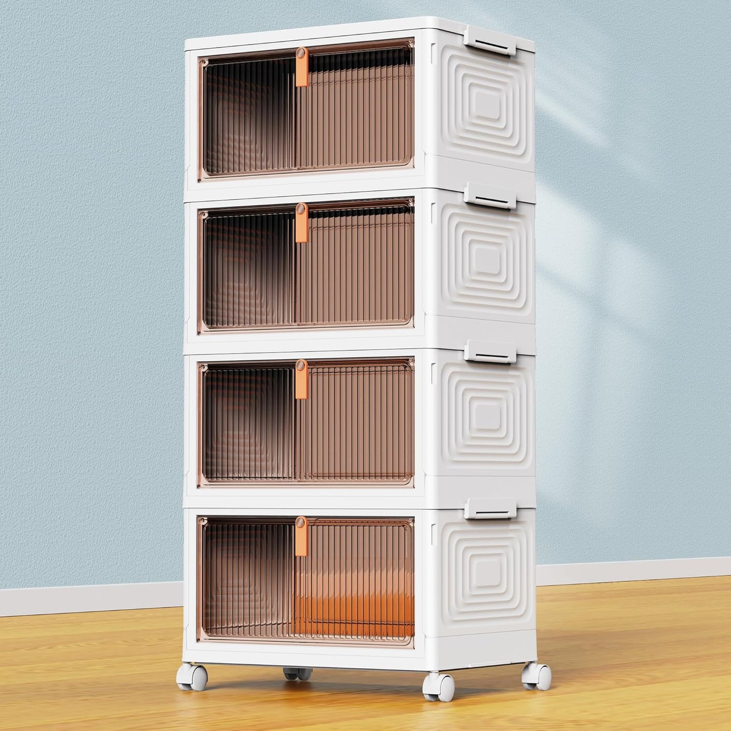 4 Tier Stackable Storage Bins - Organize with Ease!