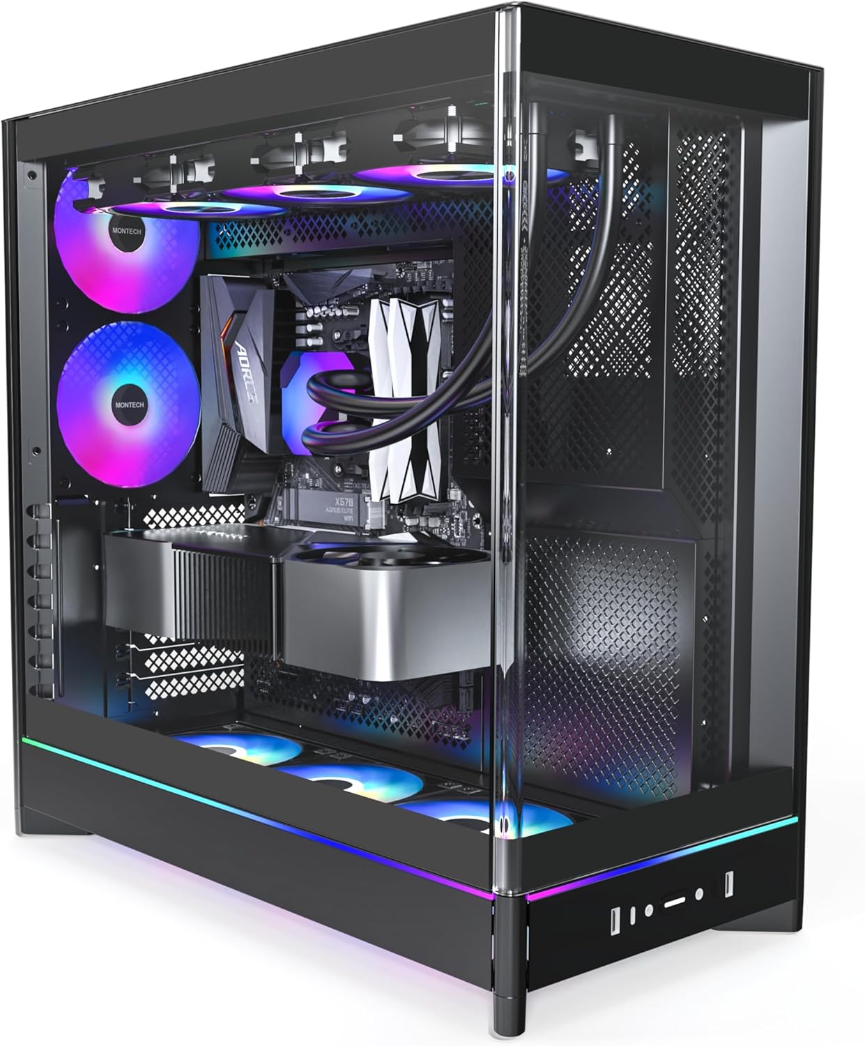 MONTECH HS02 PRO ATX Mid-Tower PC Case with High-Airflow Design