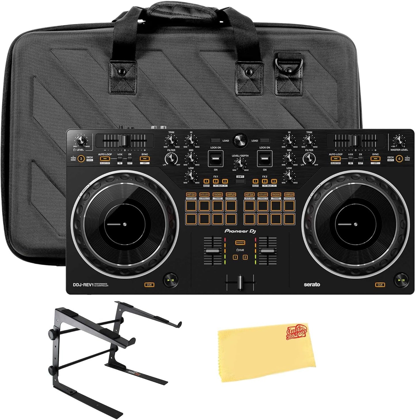 Pioneer DDJ-REV1 Scratch-Style DJ Controller Bundle with Case