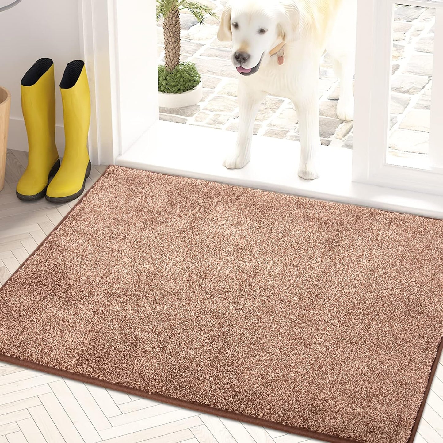 PURRUGS Dirt Trapping Door Mat for Muddy Shoes & Paws