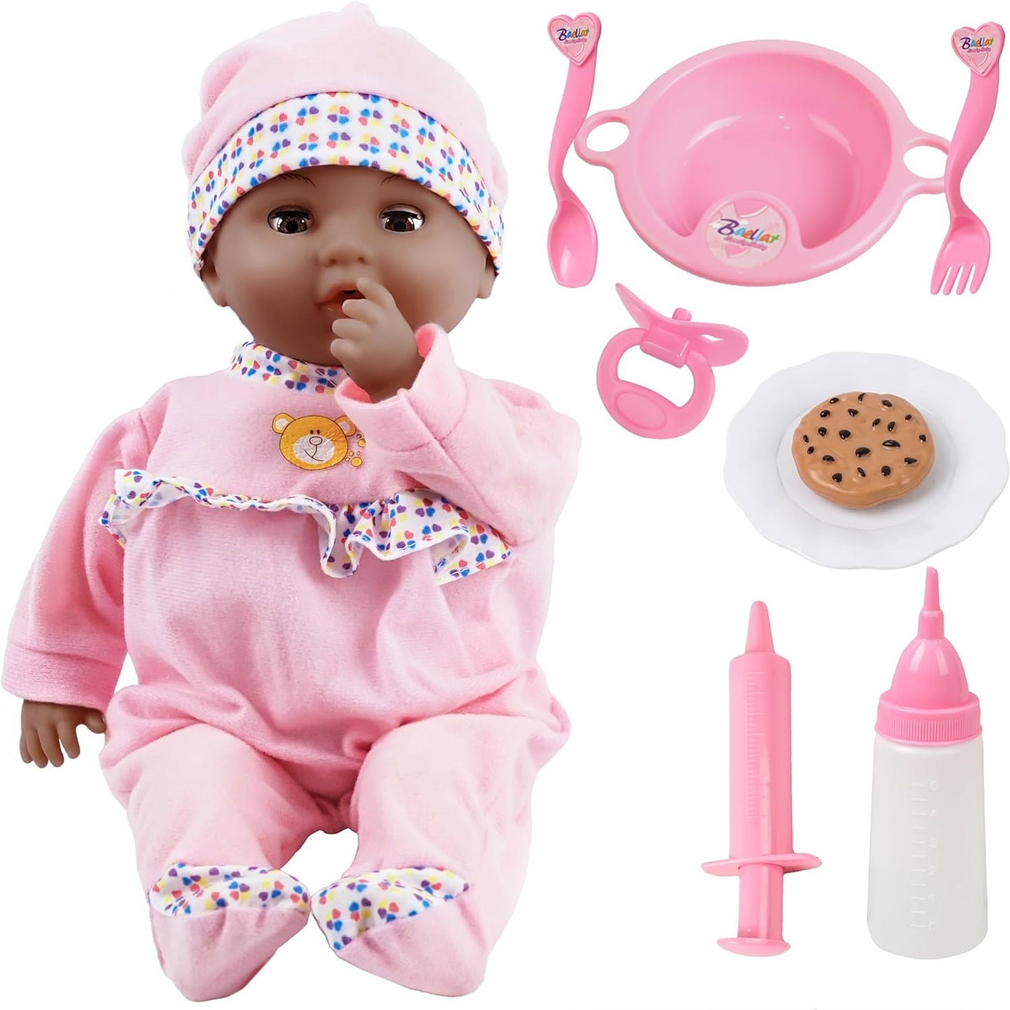 Interactive Baby Doll Pink - 16 Inch Crying Talking Doll for Kids