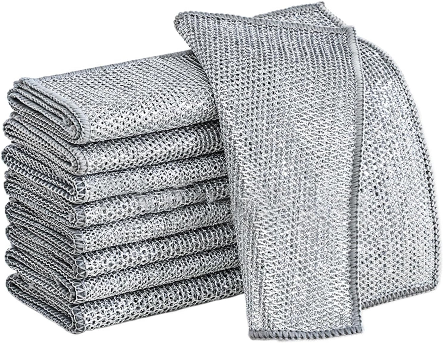 JESOT Non-Scratch Wire Dishcloths - 10 Pcs for Sparkling Clean Dishes!