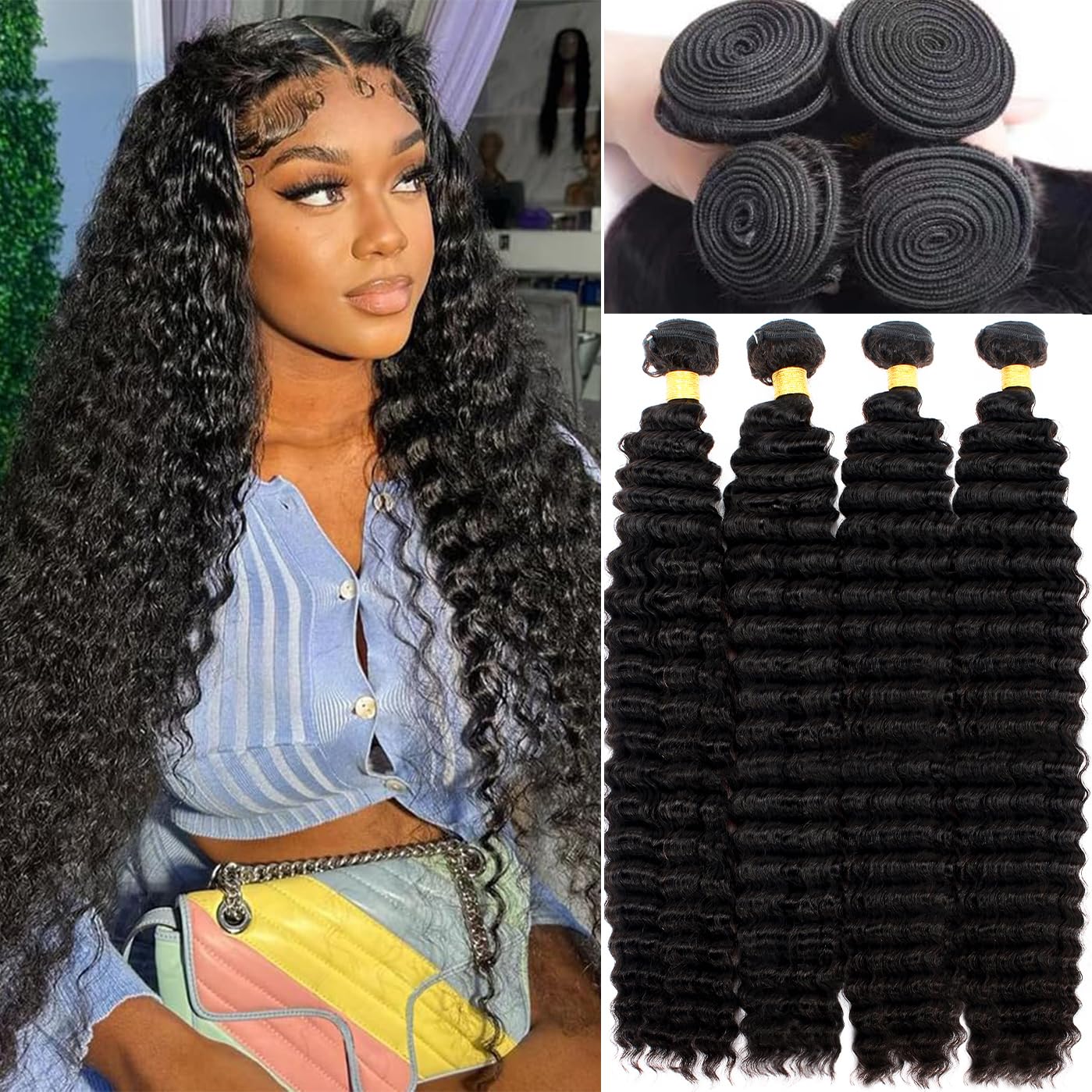 12A Deep Wave Bundles Human Hair for Gorgeous Styles