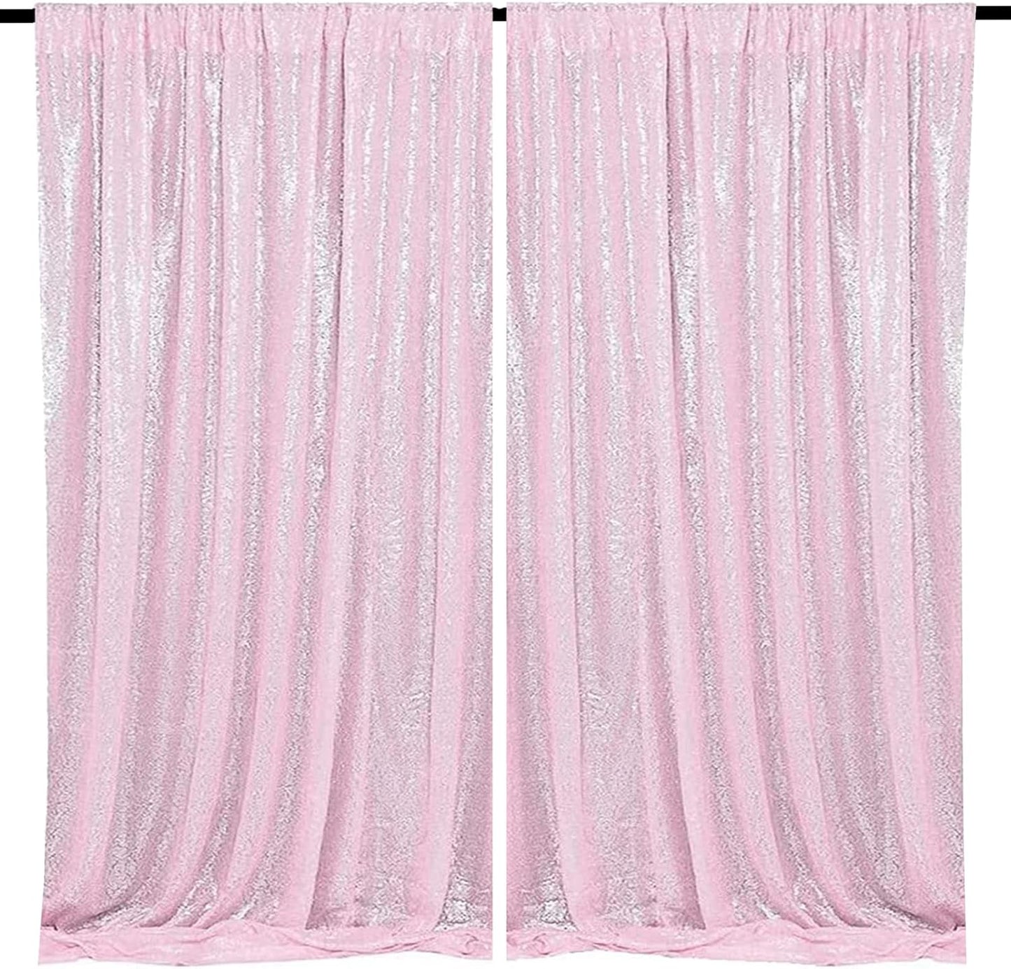Pink Sequin Backdrop Curtains for Stunning Party Decor