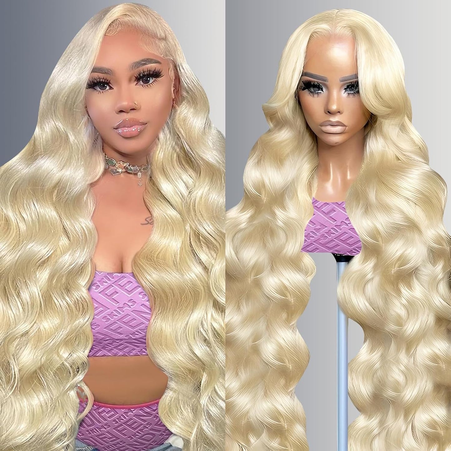 613 Lace Front Wig Human Hair 200 Density 28 Inch Body Wave