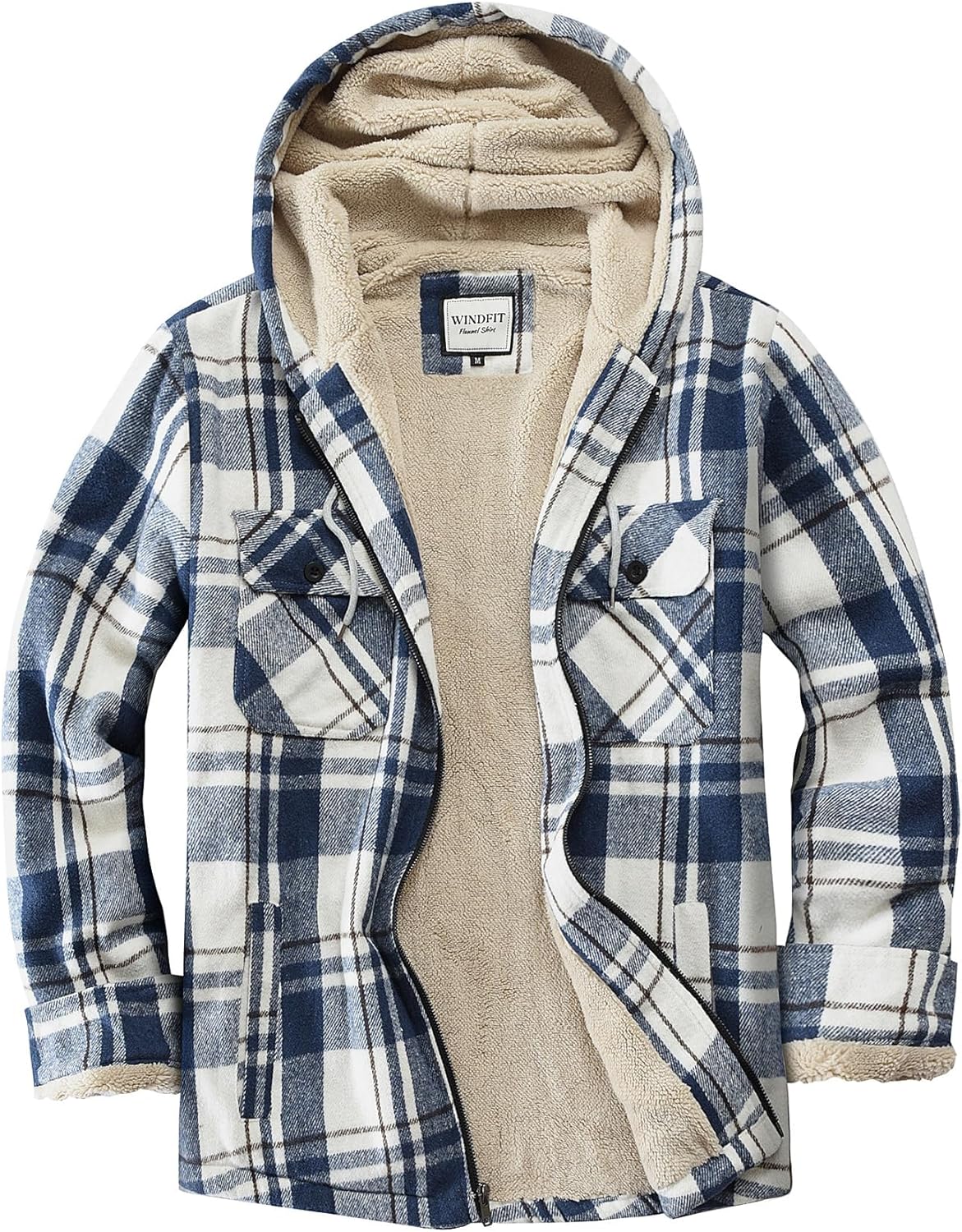 Women's Full Zip Fleece Flannel Jacket for Cozy Comfort