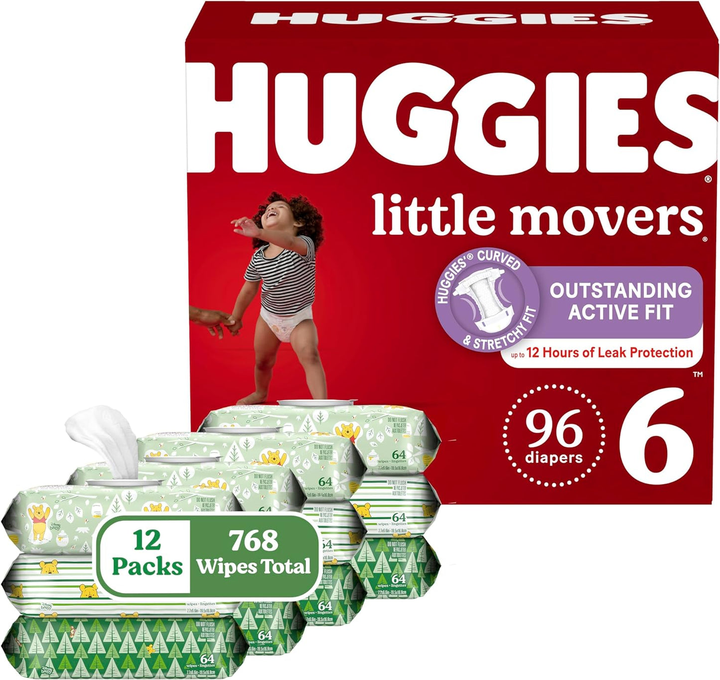 Huggies Little Movers Size 6 Diapers & Wipes: Ultimate Comfort Bundle