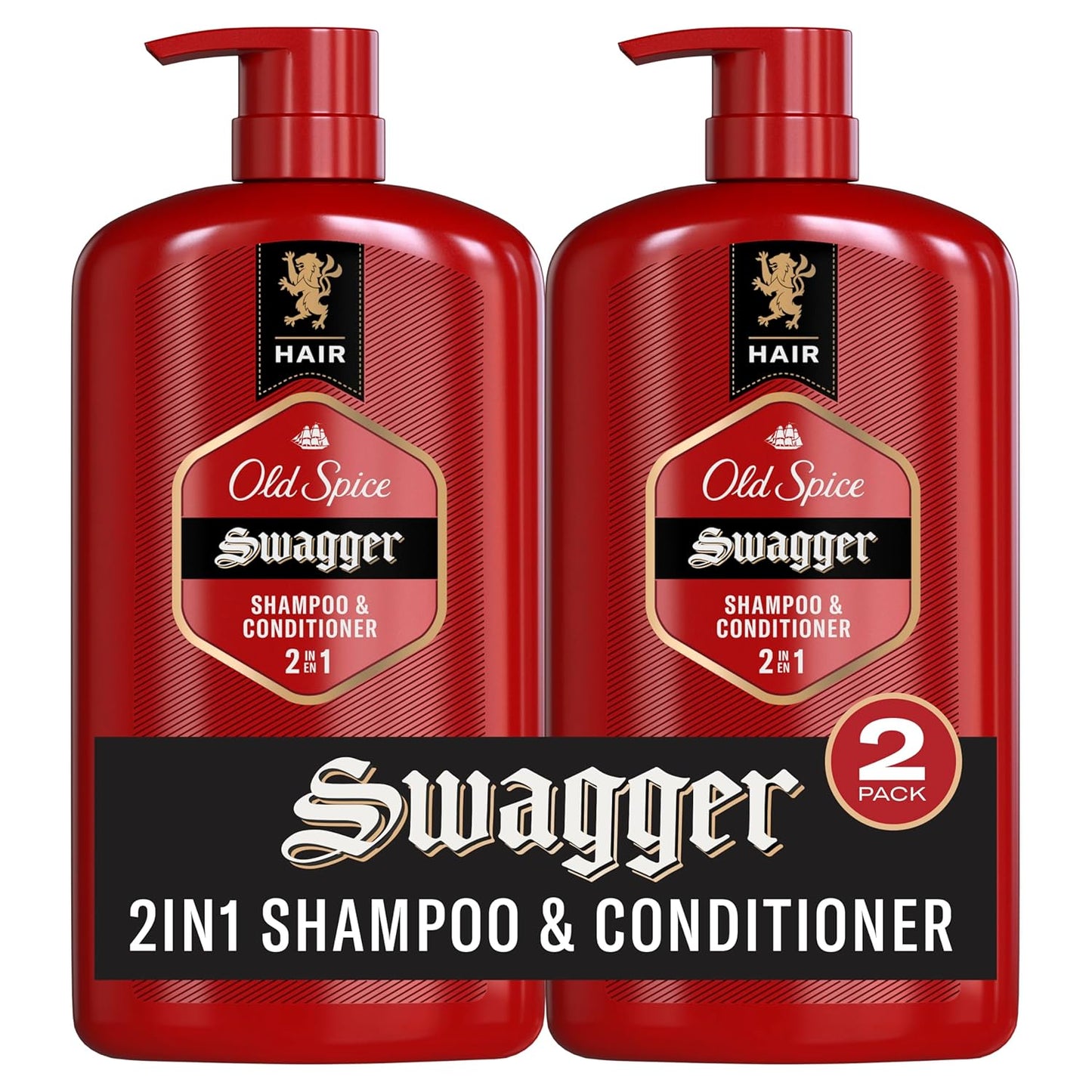 Old Spice 2-in-1 Men's Shampoo: 80% Fuller Hair Boost!