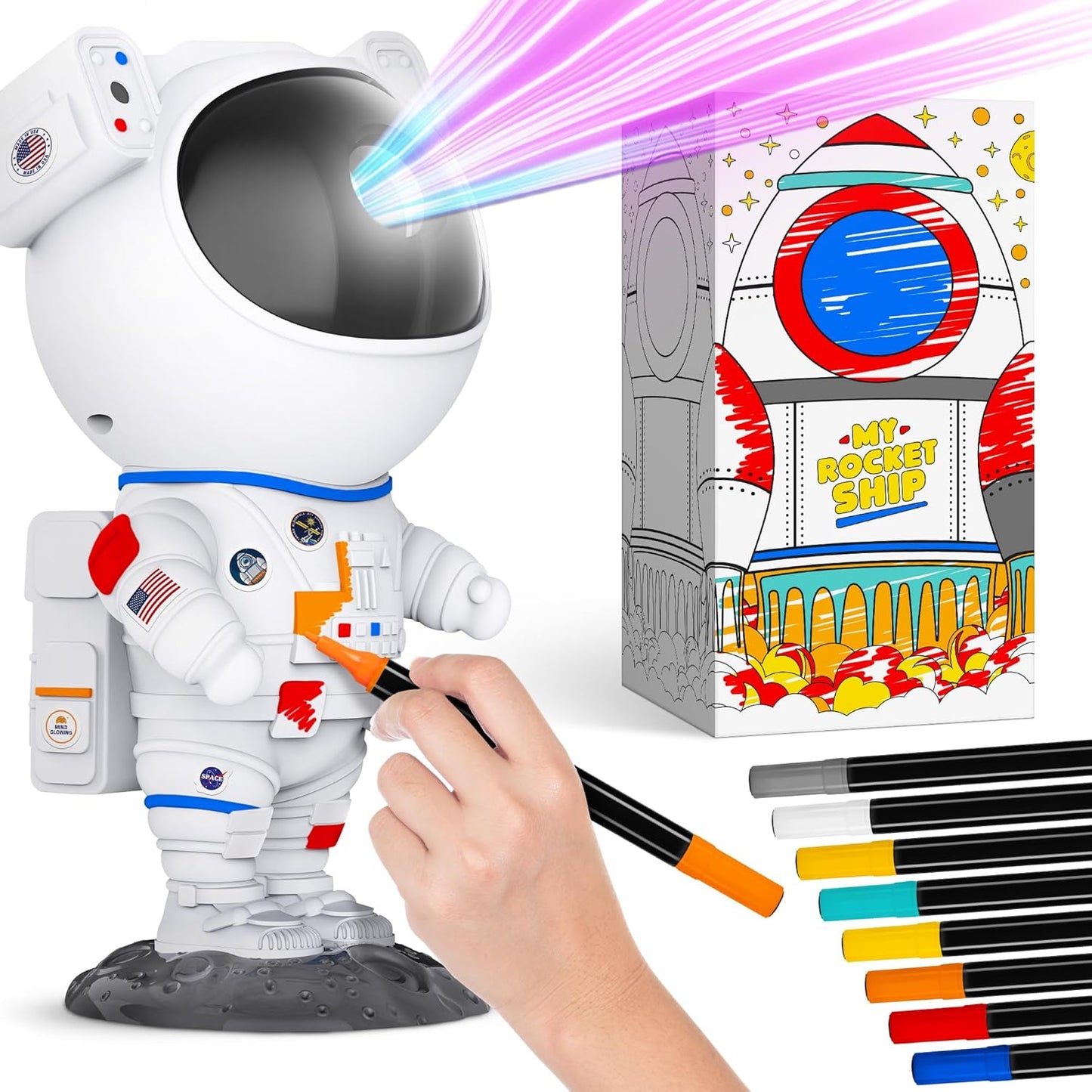 DIY Astronaut Galaxy Projector - Paint Your Own Night Light Kit