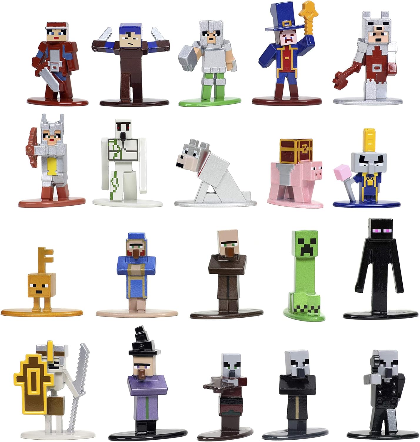 Collectible Minecraft Nano Metalfigs 20-Pack Wave 4 - Silver