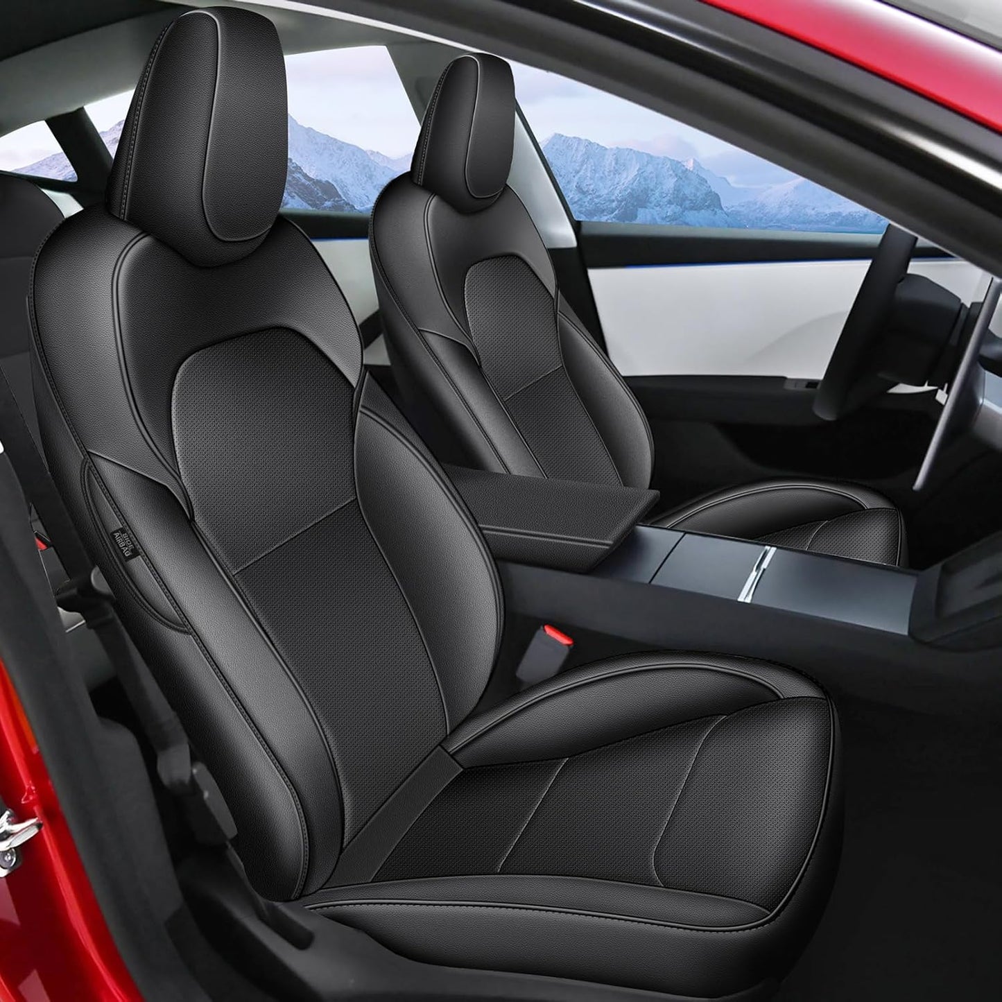 Custom Fit Car Seat Cover for Tesla Model 3 2024 2025 Black