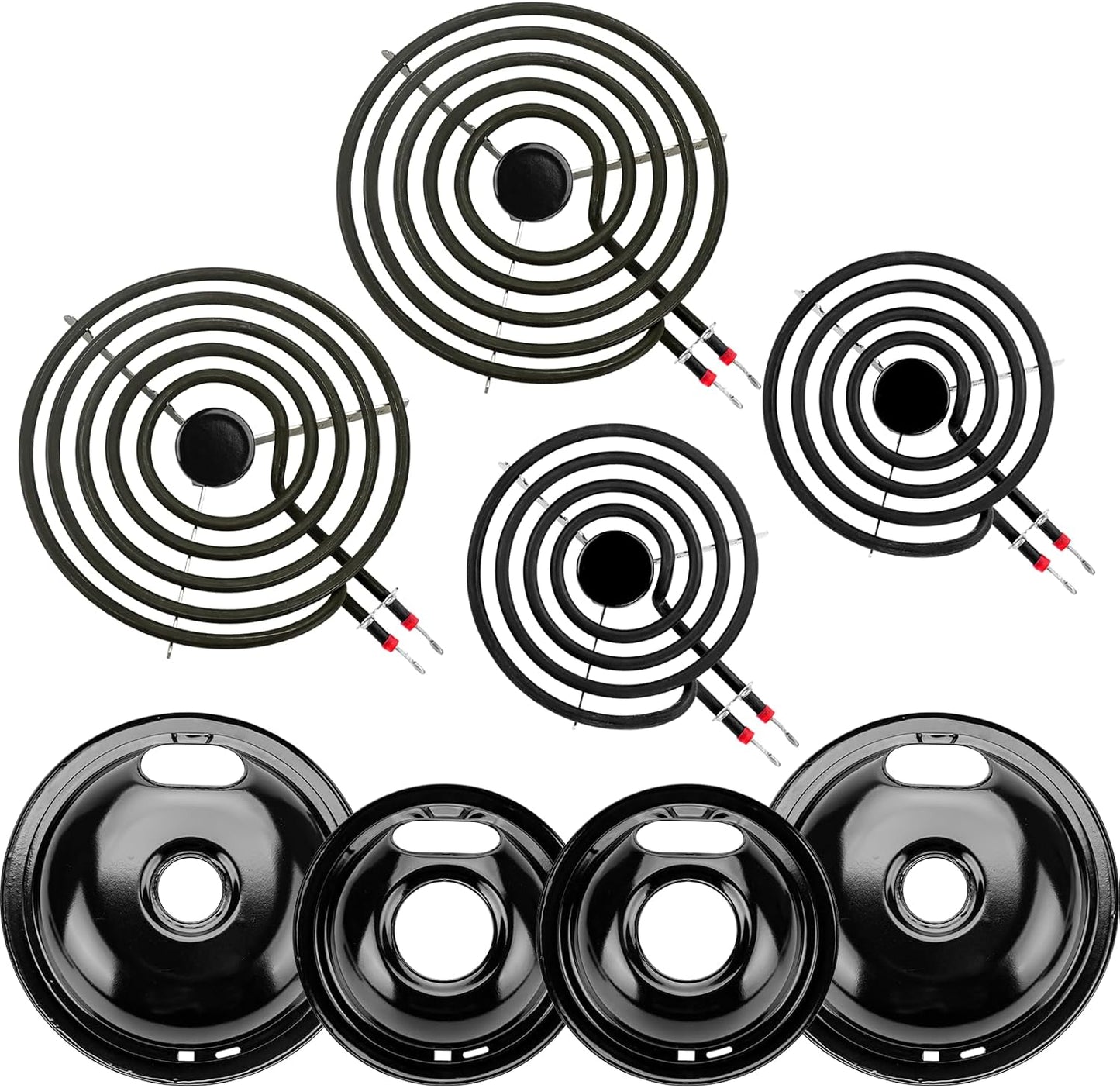 W10290350 W10290353 Porcelain Drip Pan Bowls for Electric Stoves