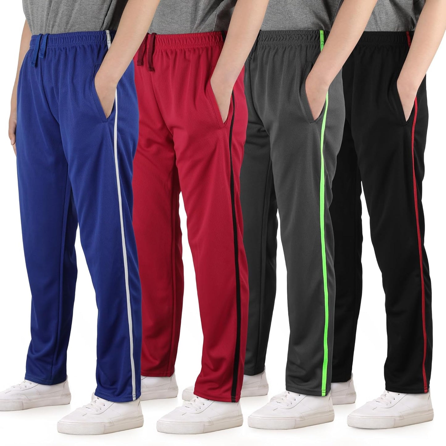 Boys Mesh Lightweight Sweatpants with Pockets and Drawstring