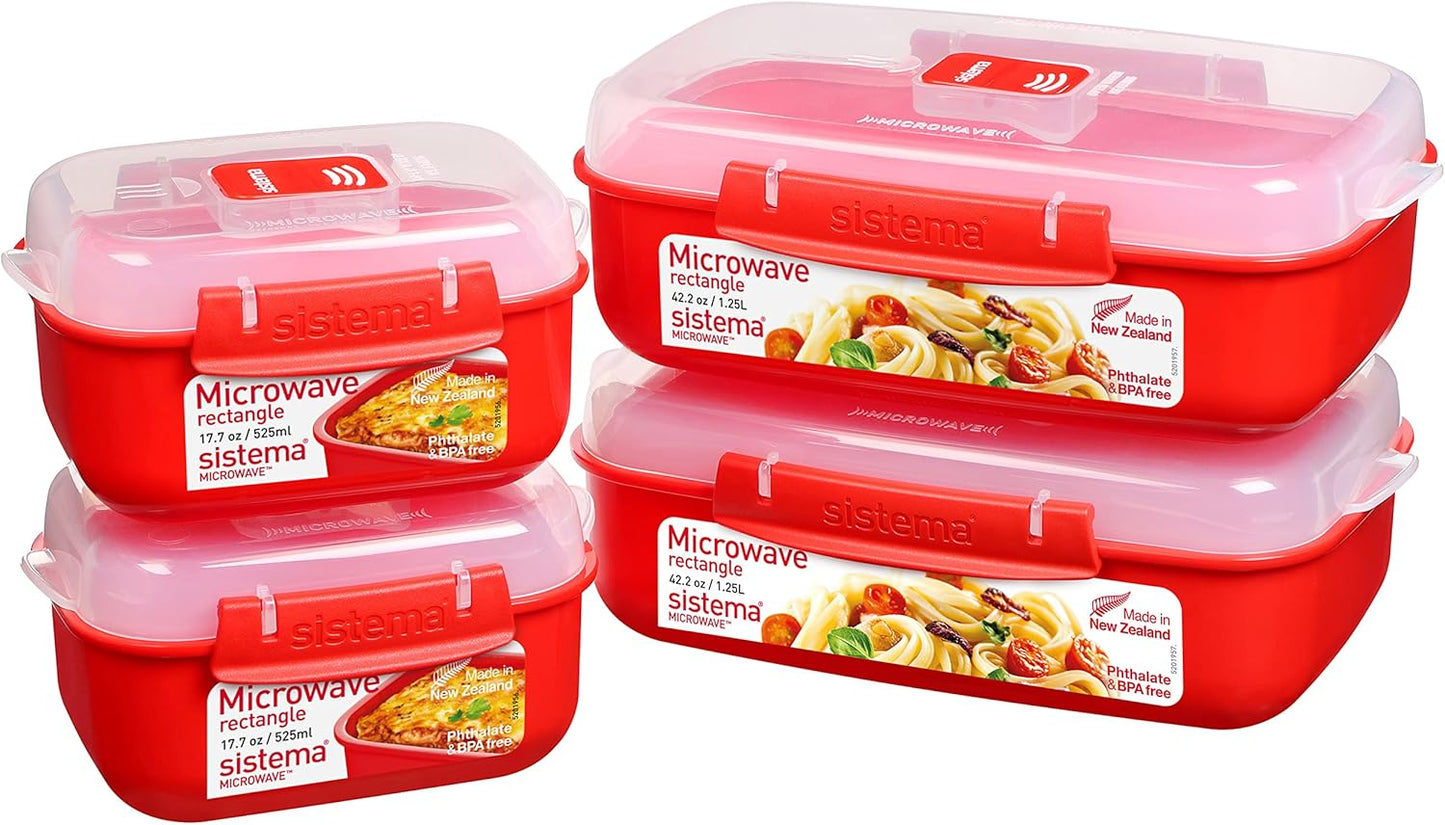 Sistema Microwave Containers: Steam Release Vent Red