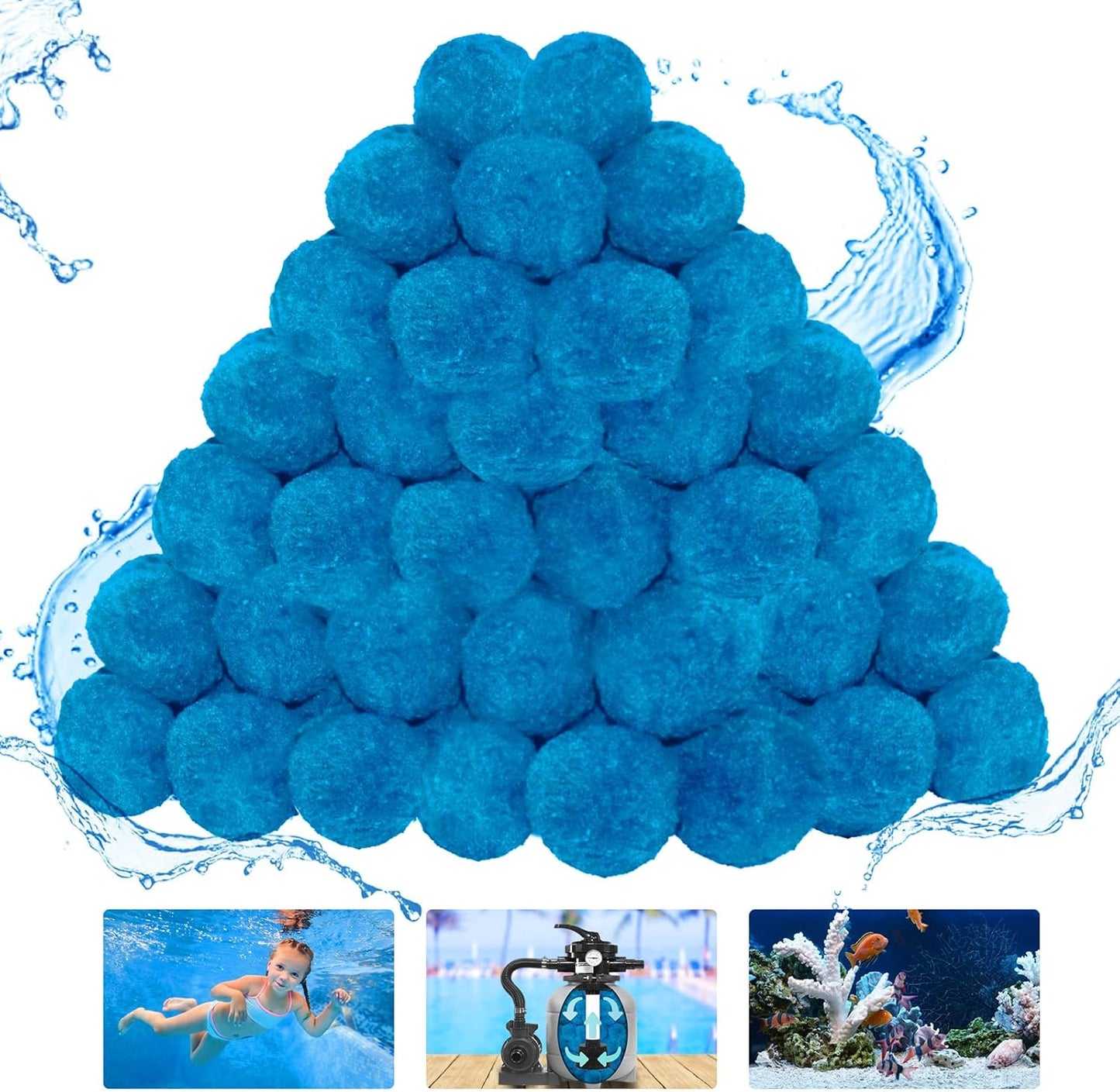 5.5 lbs Pool Filter Balls - Eco-Friendly Alternative for Pools