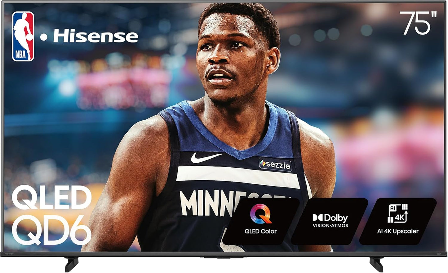 Hisense 75 QLED 4K Smart Fire TV - Dolby Vision, Atmos