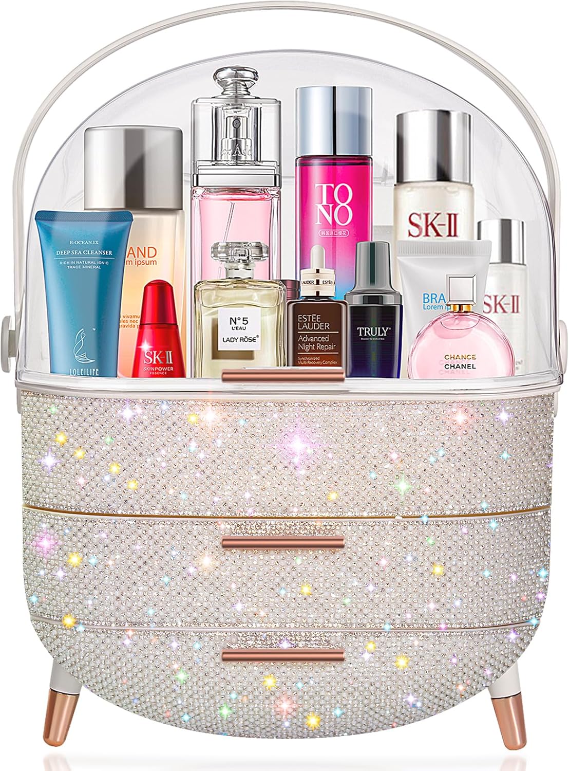 Teen Girls Gift Makeup Organizer for Skincare and Jewelry Storage