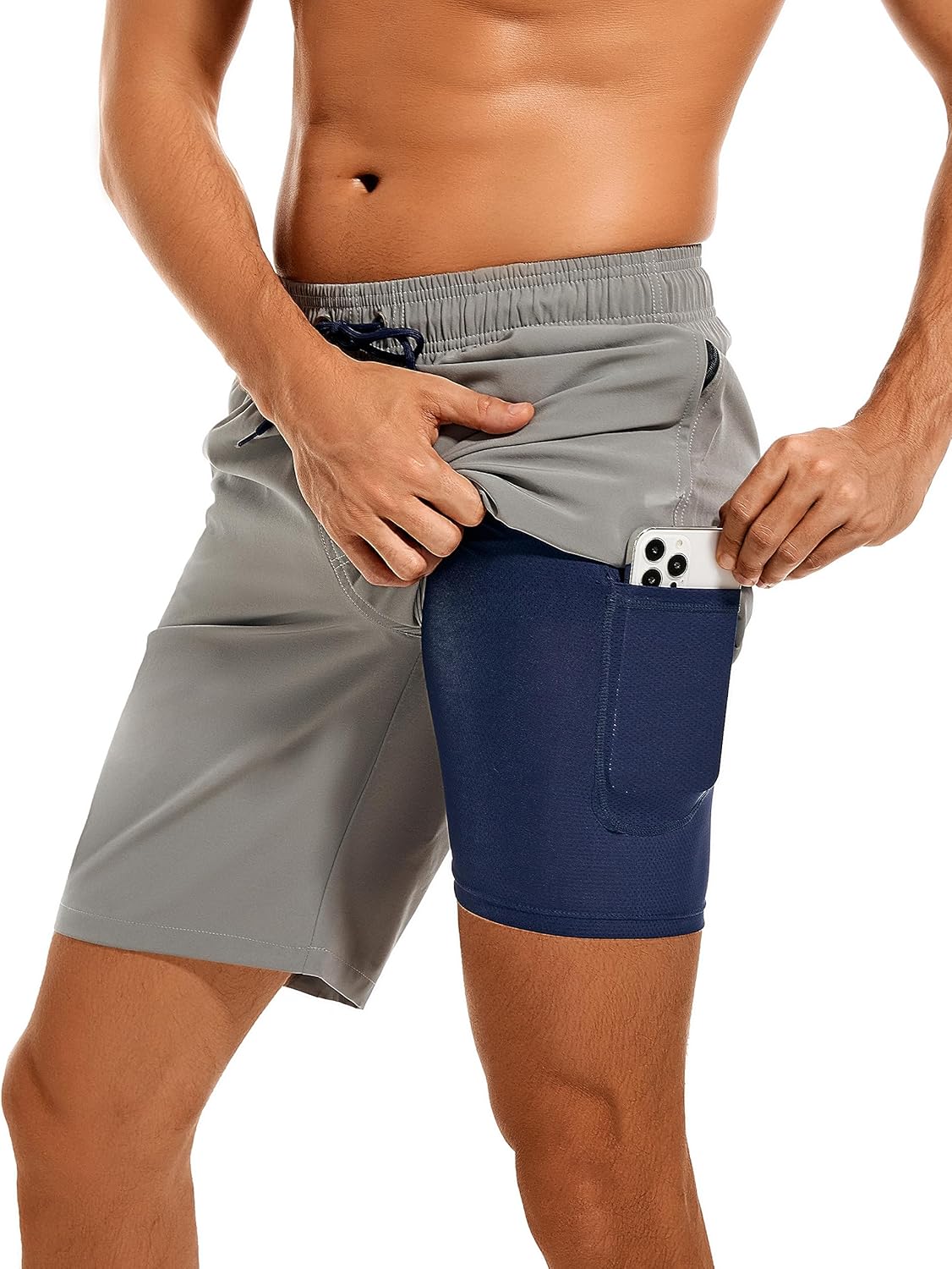 Difficort Mens Swim Trunks with Compression Liner for Comfort
