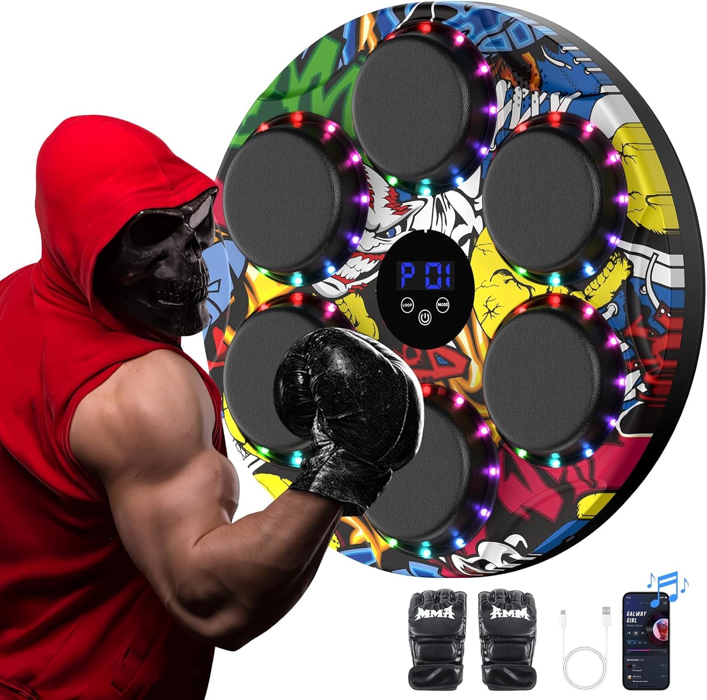 Smart Bluetooth Boxing Trainer with Music Beat ~ Markton