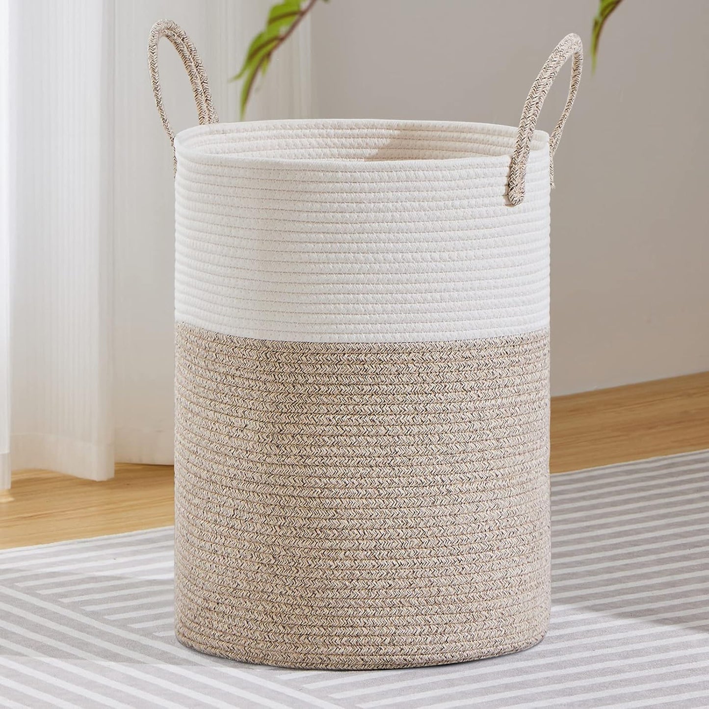 VIPOSCO Large Laundry Hamper - Stylish Woven Storage Basket