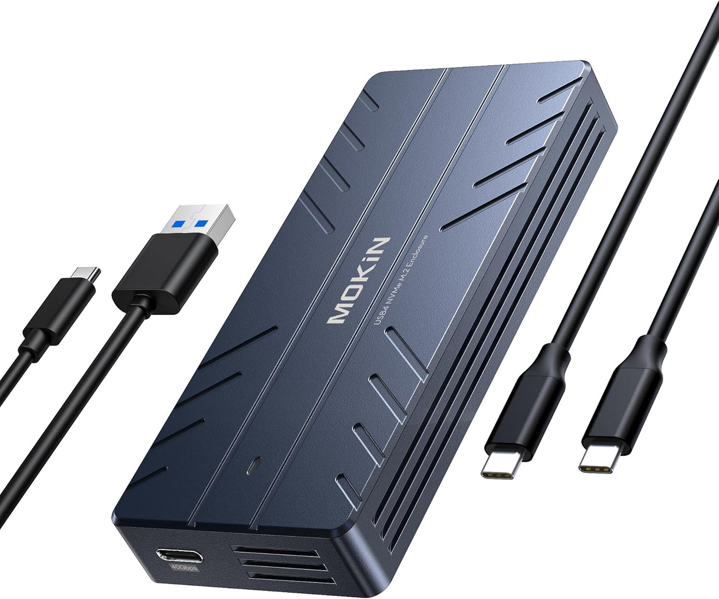40Gbps M.2 NVMe Enclosure with Cooling Fan for Fast Transfers