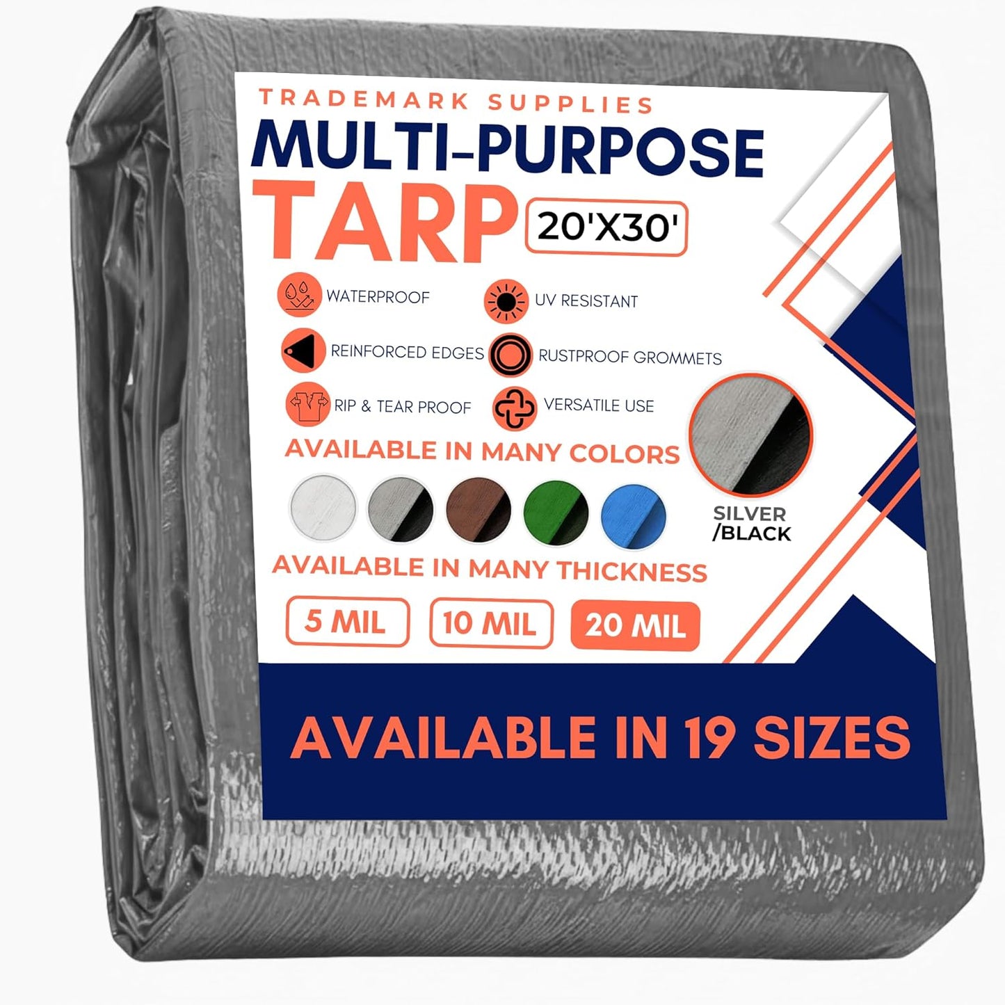 Large Waterproof Tarp for Heavy Duty Protection and Versatility
