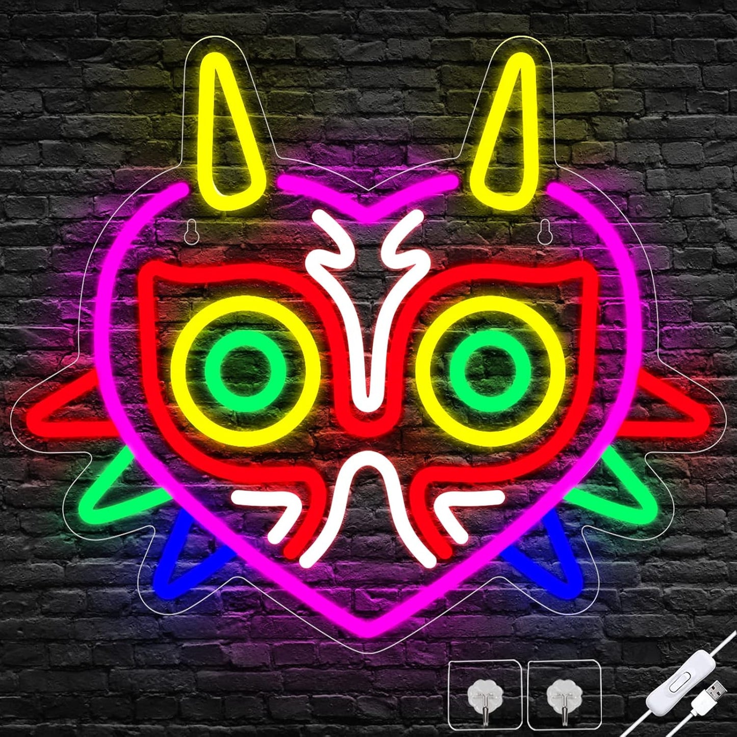 Majora's Mask Neon Sign for Game Room Decor and Gifts