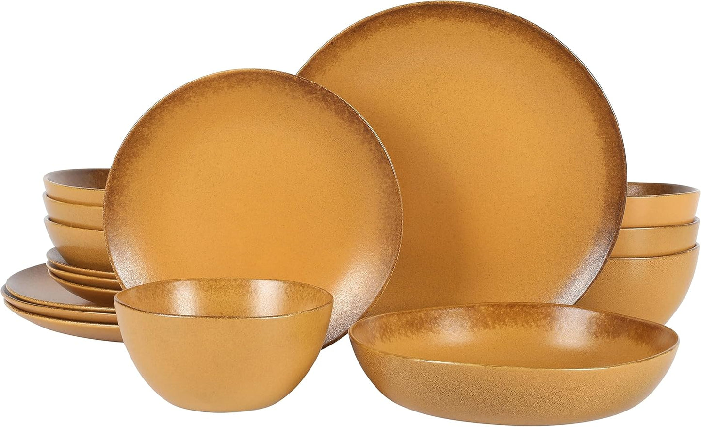 Bloomhouse Palermo Sun Double Bowl Stoneware Dinnerware Set