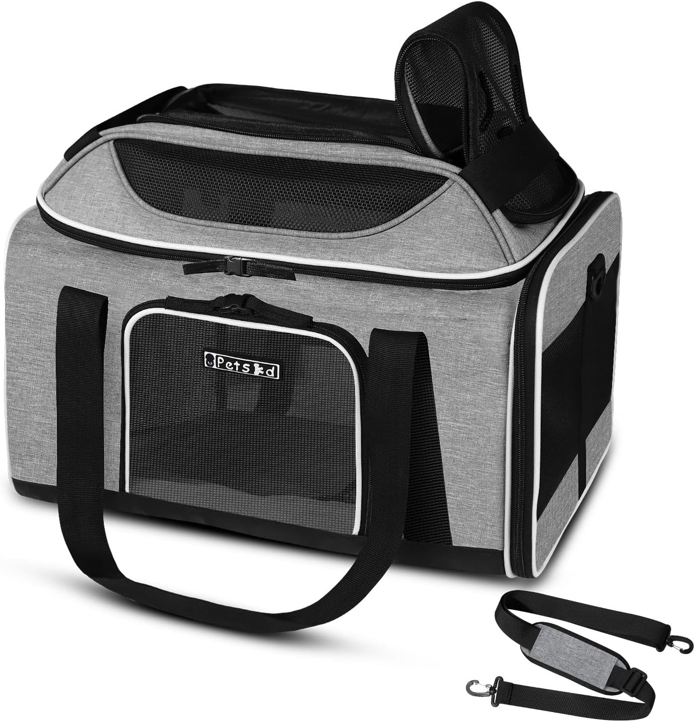 Petskd Top-Expandable Pet Carrier for Small Dogs and Cats