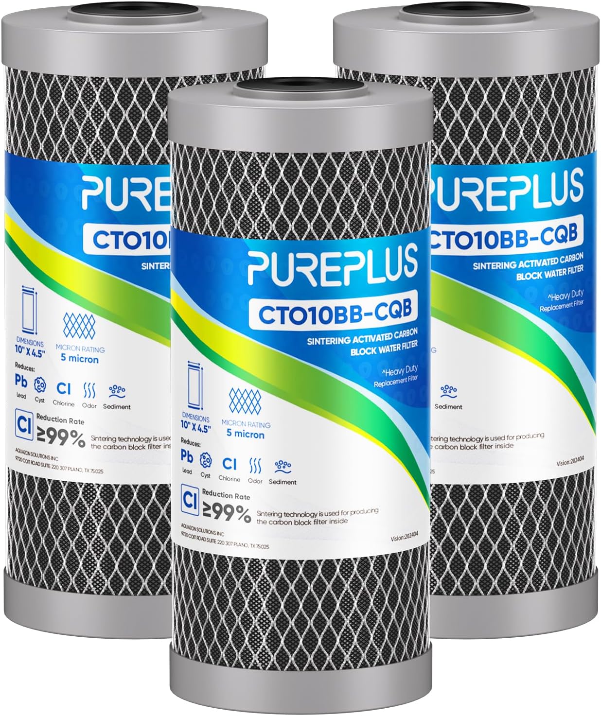 PUREPLUS 5 Micron 10in x 4.5in Whole House Water Filter