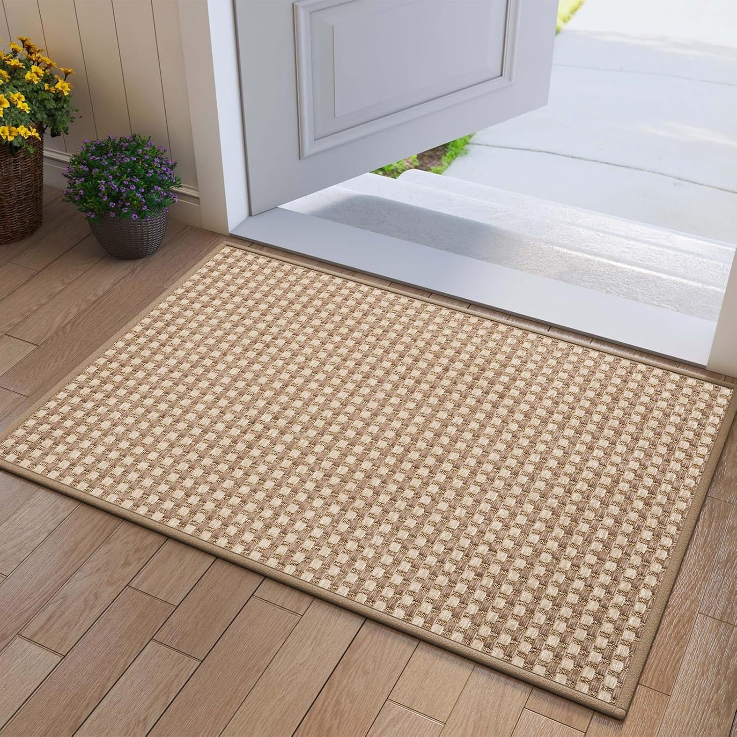 Absorbent Muddy Dirt Resist Washable Non Slip Door Mat 24x35