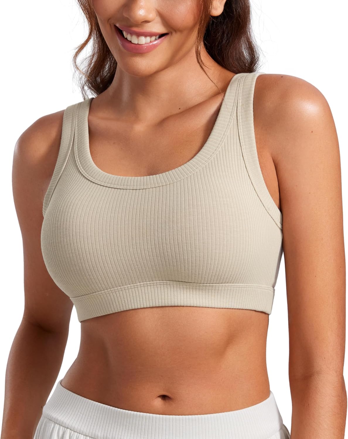 CRZ YOGA Wireless Padded Sports Bra - Medium Impact Support