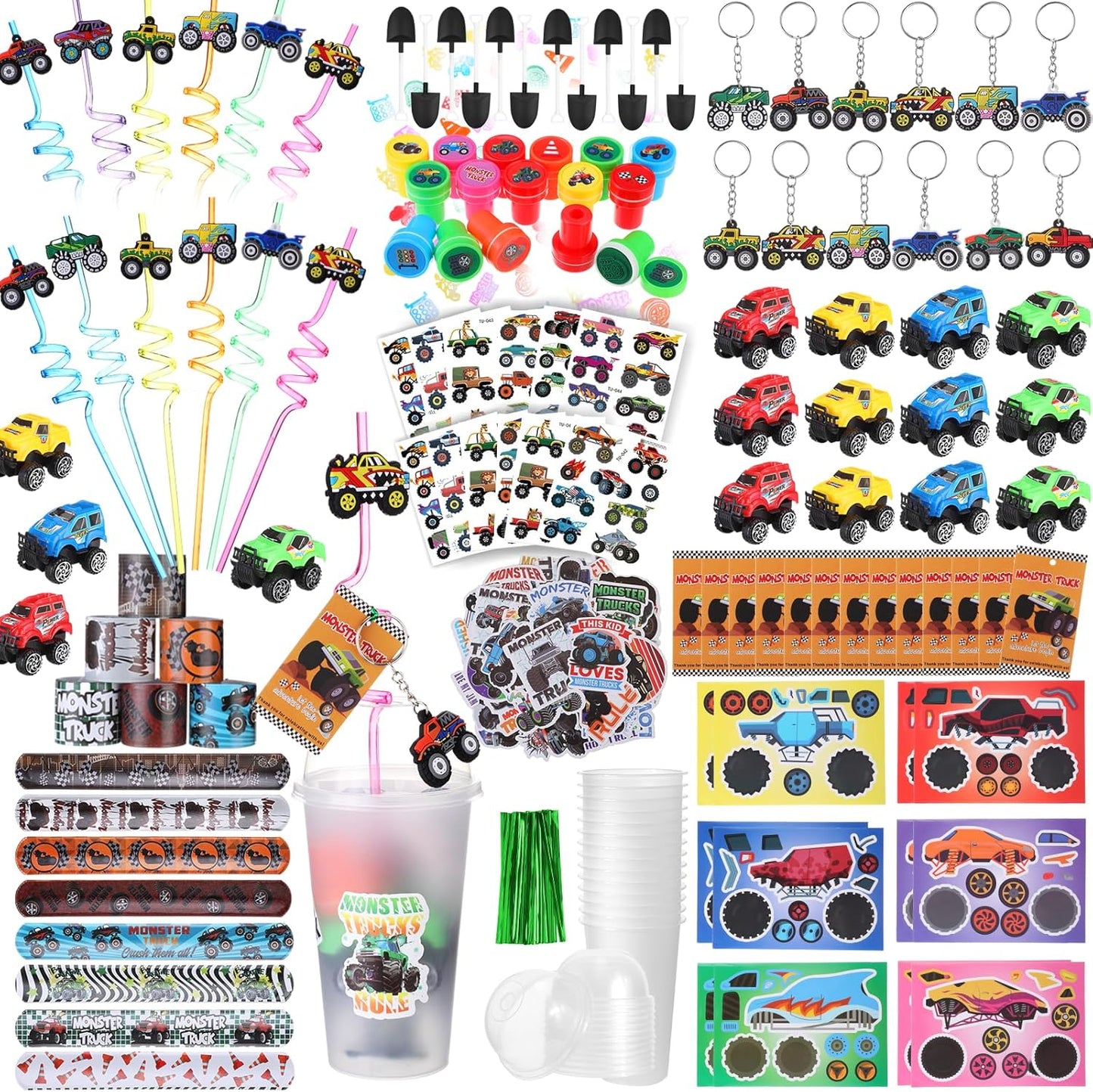 211 Pcs Truck Party Favors for Exciting Birthday Celebrations