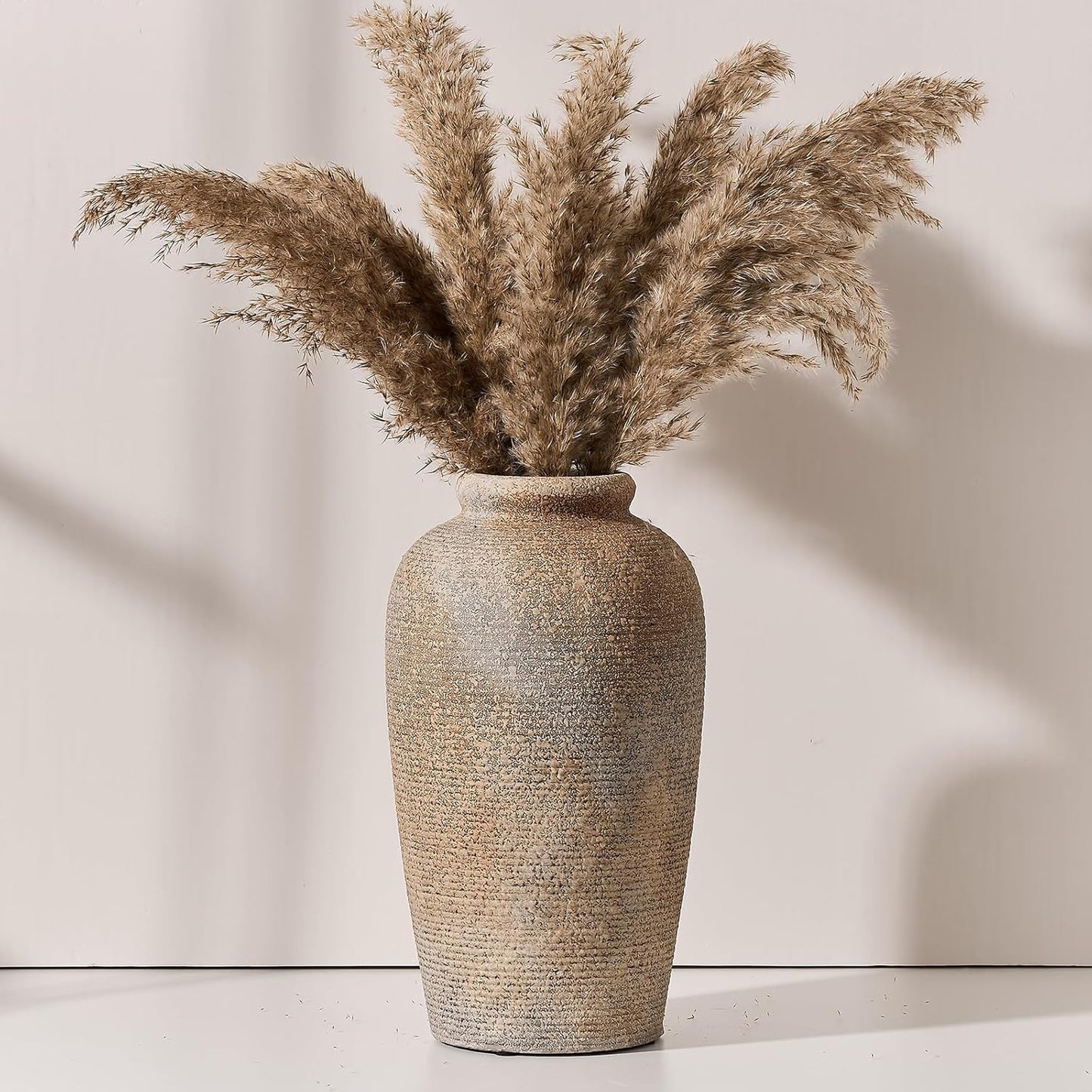Large Ceramic Rustic Vase for Home Decor and Table Decoration