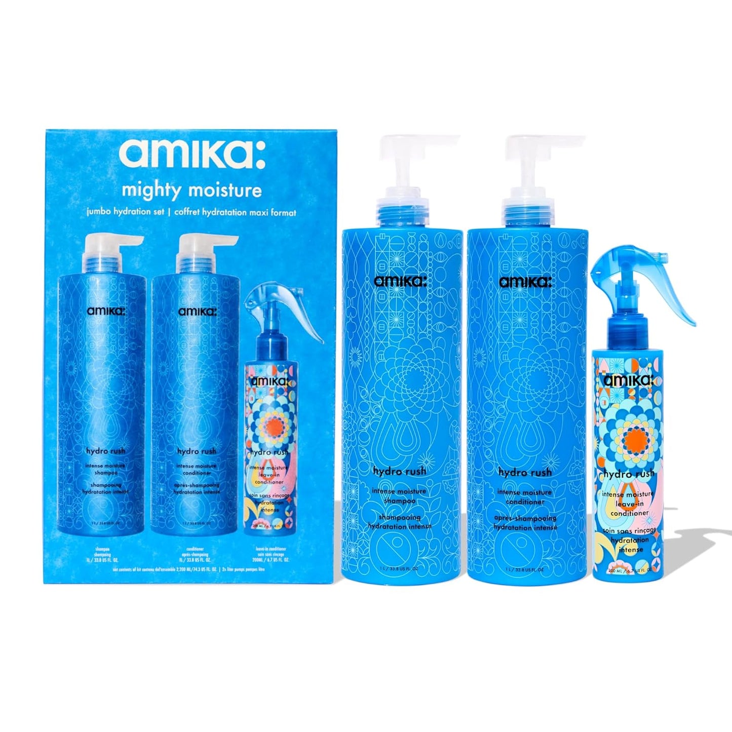 amika Mighty Moisture Jumbo Hydration Set for Deep Hydration