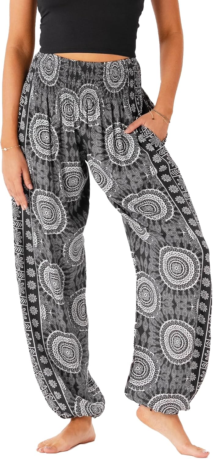 Lotus and Luna Women's Harem Pants for Beach and Lounge Style