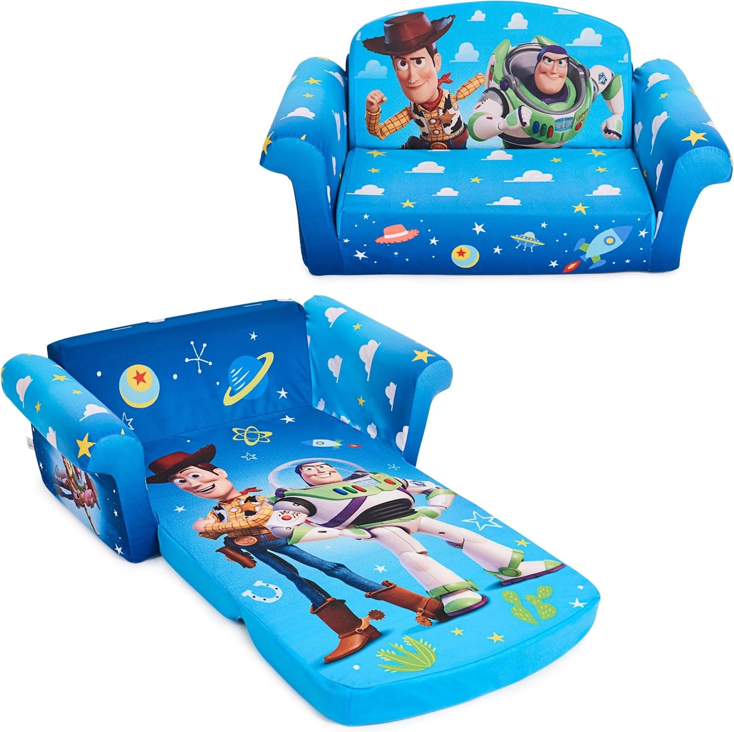 Children's 2-in-1 Flip Open Foam Compressed Sofa for Kids