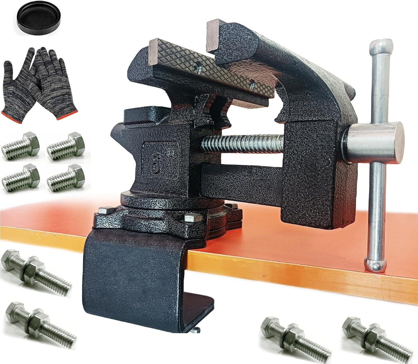 MYTEC 2-In-1 Heavy Duty Bench Vise for Workbench Use