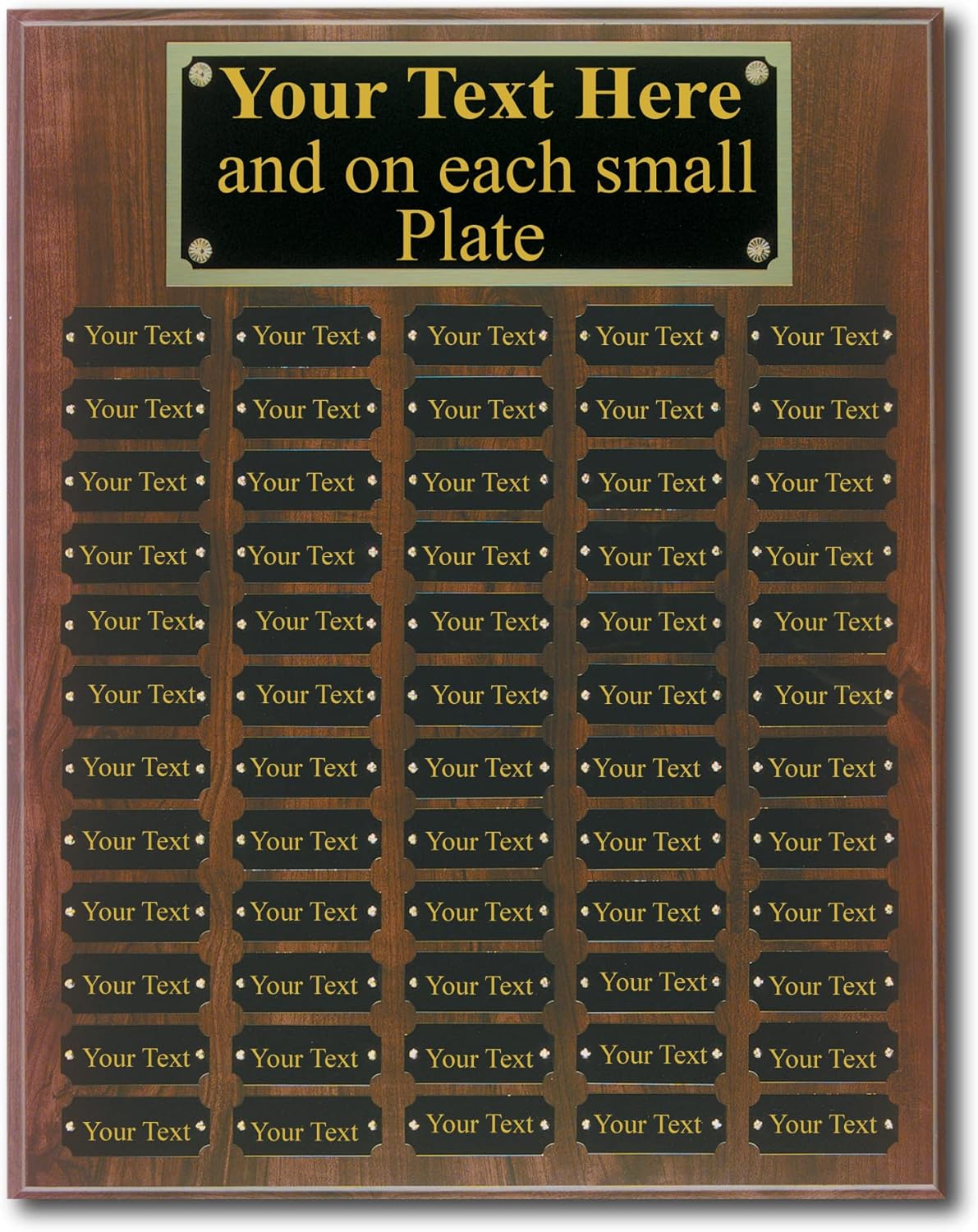 Perpetual Plaque Award with 60 Name Plates for Recognition