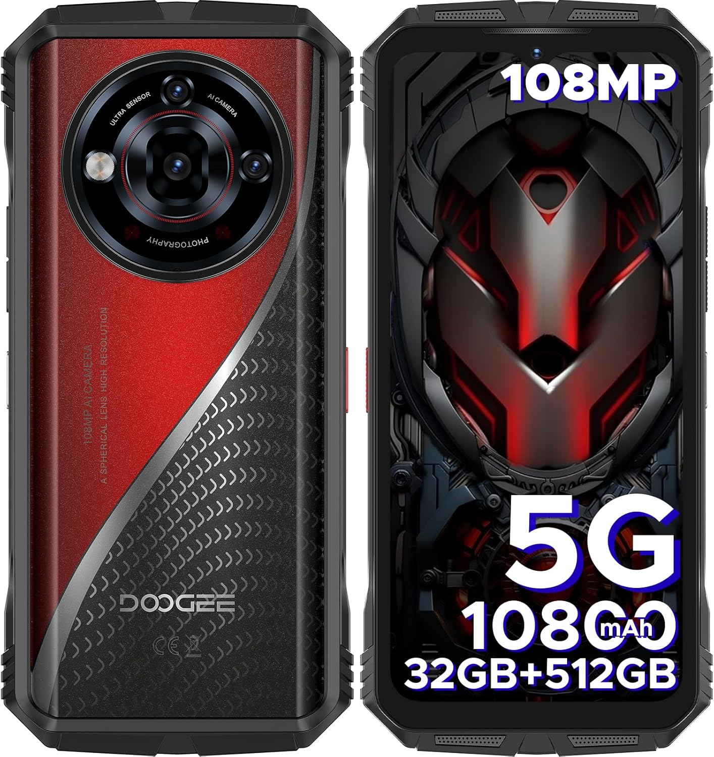 DOOGEE S118 Pro Rugged Phone 5G with 10800mAh Battery and 24GB RAM